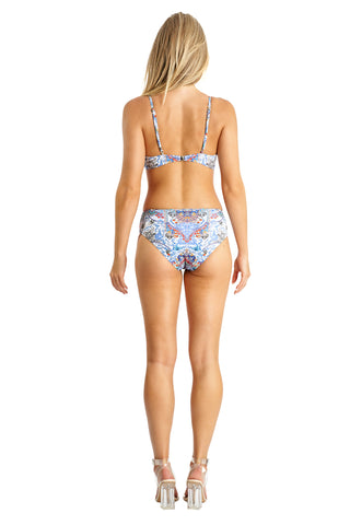 Beaded Swimsuit Set by La Moda - Multi Blue