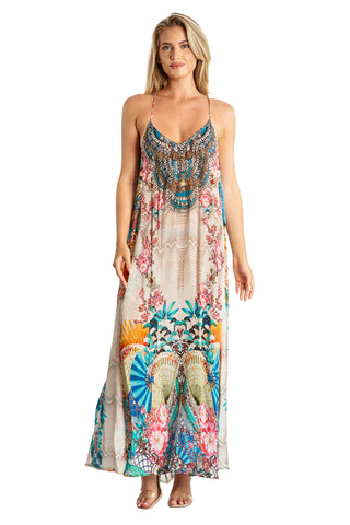 Beaded Luxe Maxi by La Moda - Multi