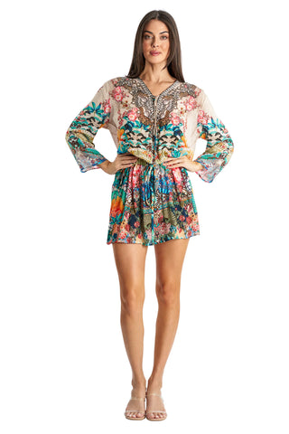 Tropical Paradise Tunic Dress by La Moda - Multi