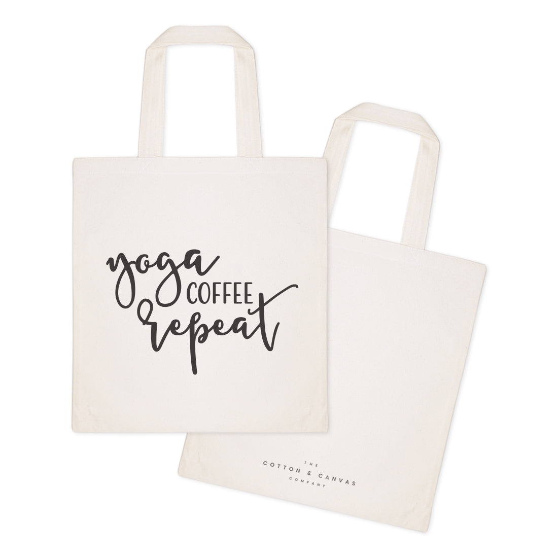 Yoga, Coffee and Repeat Gym Cotton Canvas Tote Bag