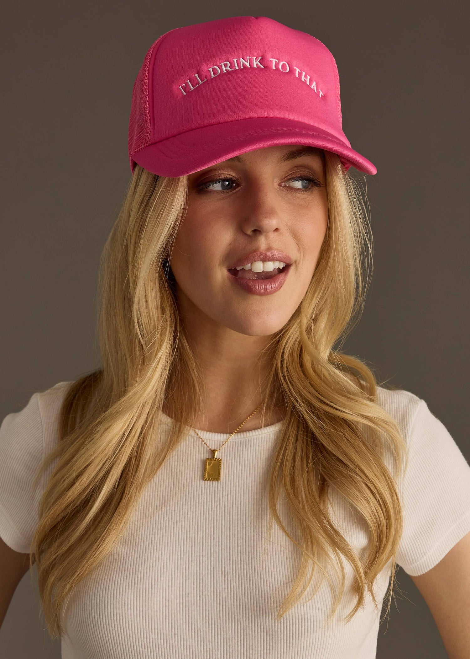 Panache Apparel Co. - I'll Drink To That Trucker Hat - Pink