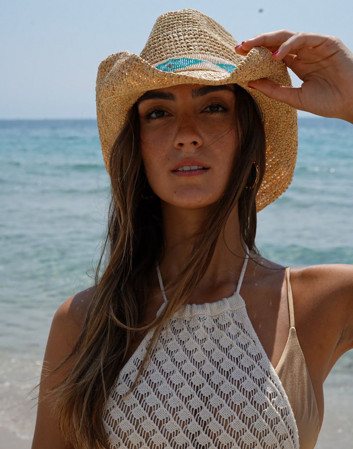 Blue Jaye Hat by Nikki Beach in Natural - Alternate Front View