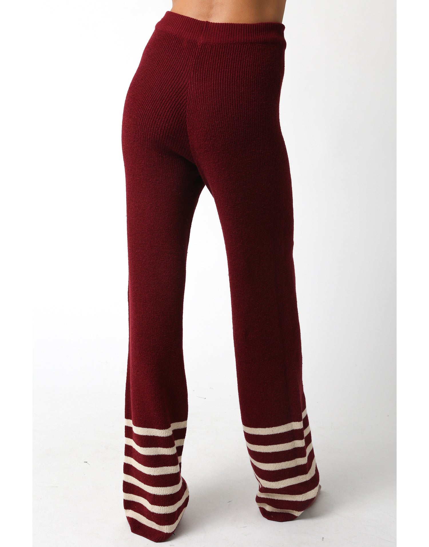 Cozy Cali Lounge Bottom by Summer Haus - Burgundy/White