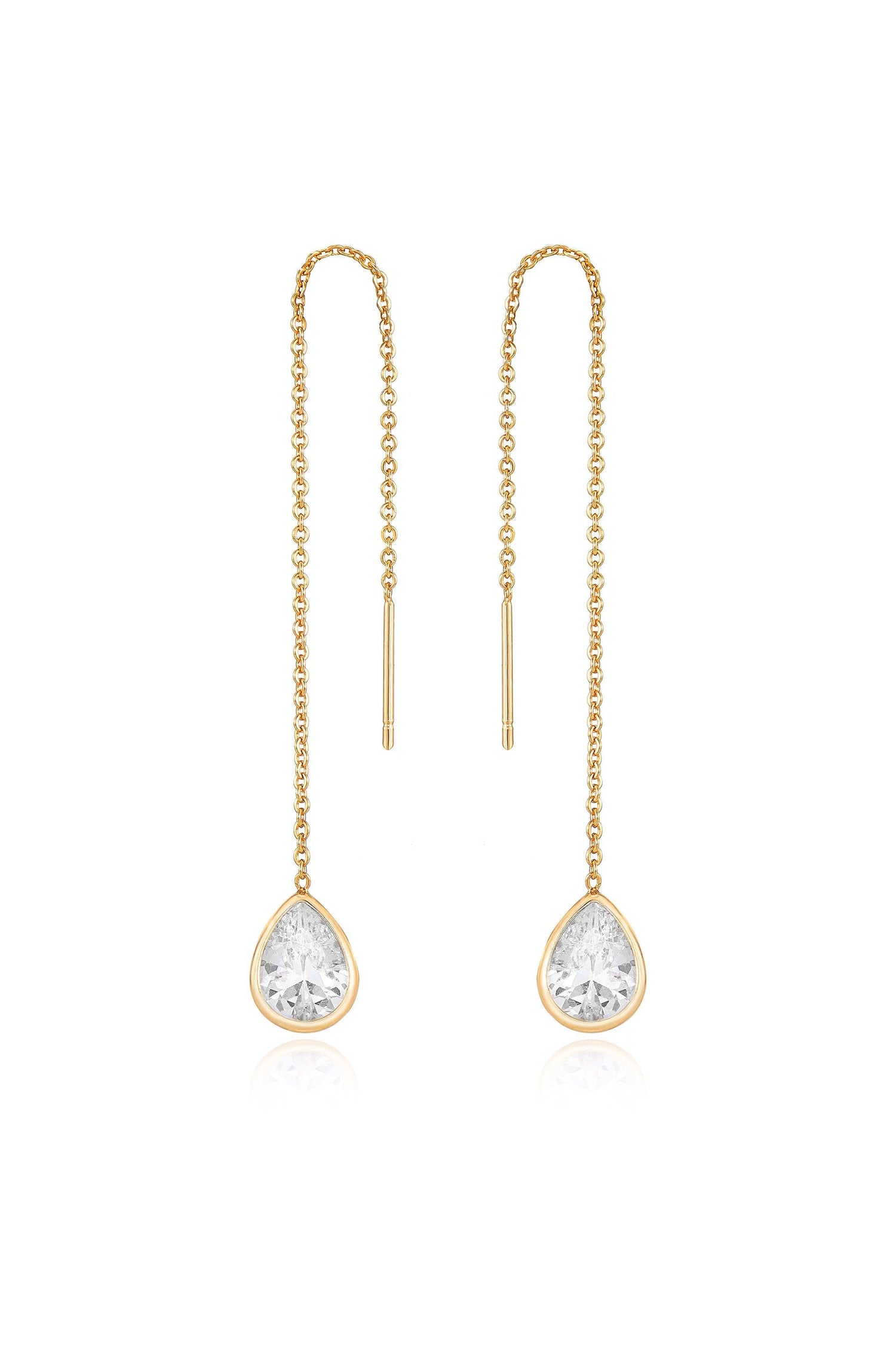 Barely There Chain and Crystal Dangle Earrings