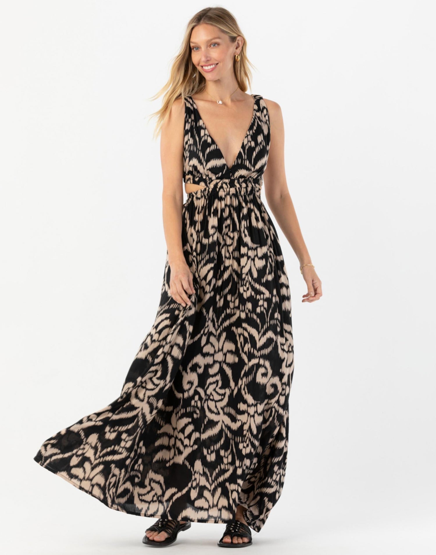 Hope Maxi Dress by Tiare Hawaii in Nomadic Black - Front View