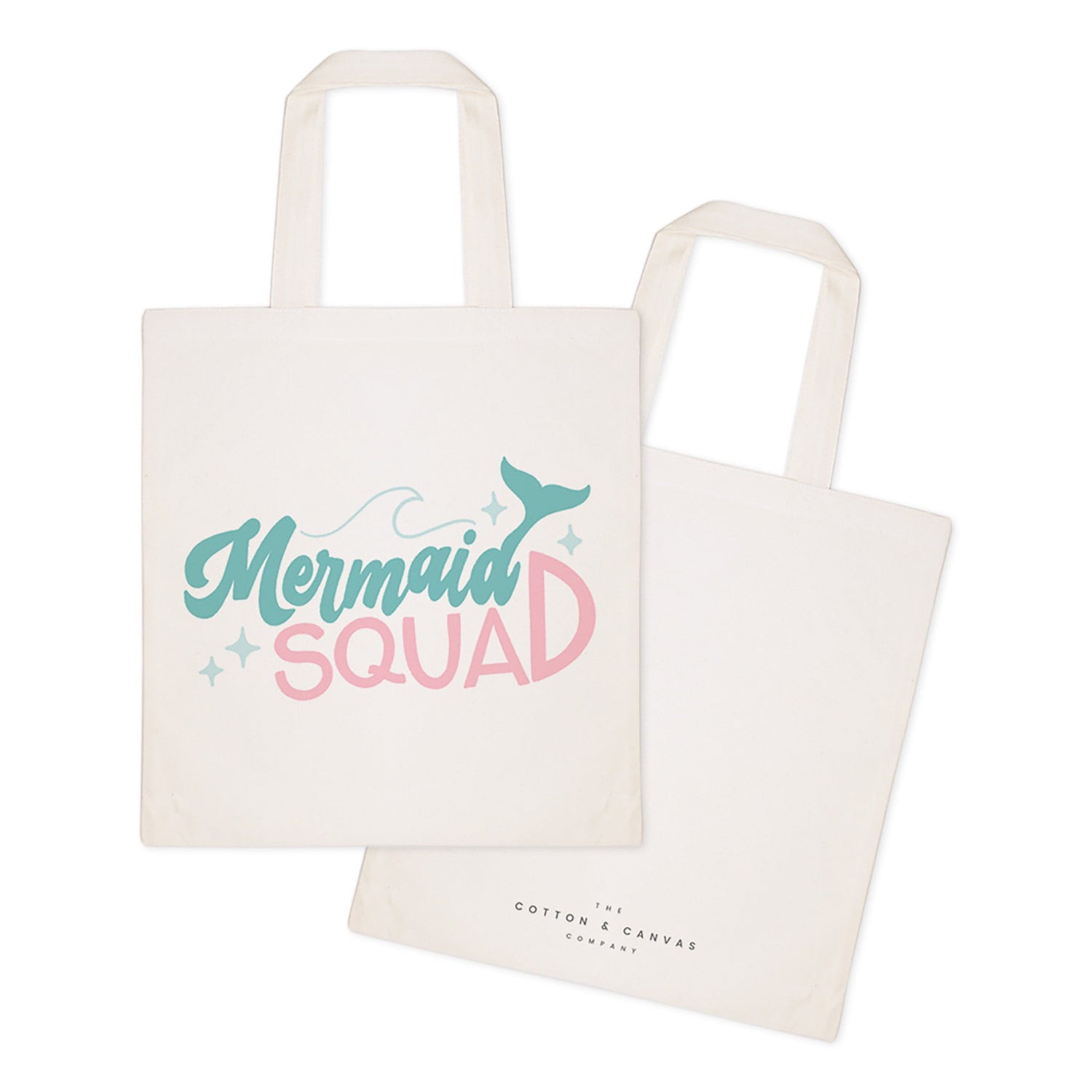 Mermaid Squad Cotton Canvas Tote Bag