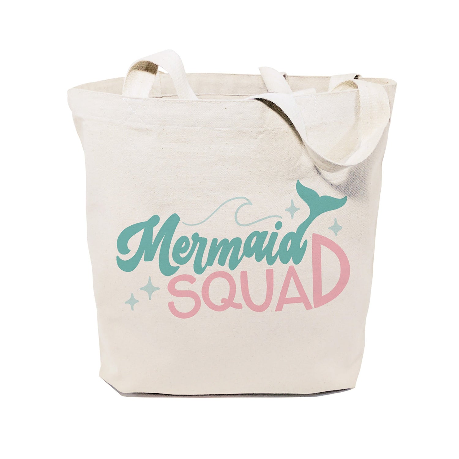 Mermaid Squad Cotton Canvas Tote Bag