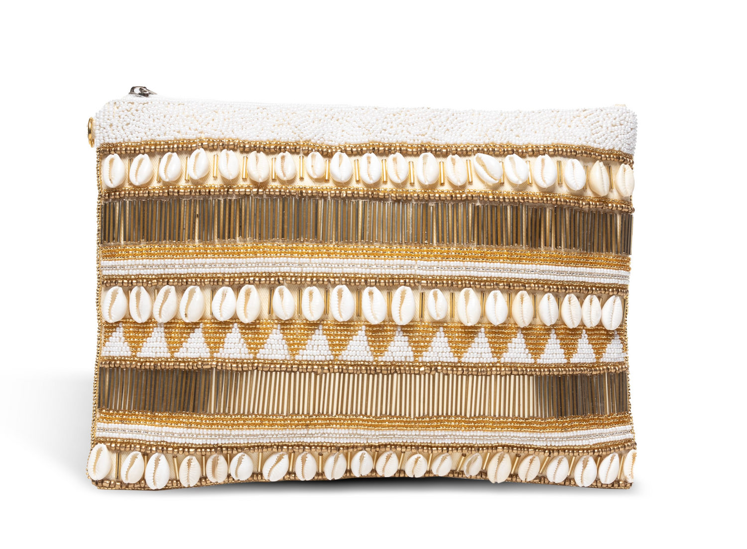 La Plage Clutch by Physicians Endorsed- White/Gold