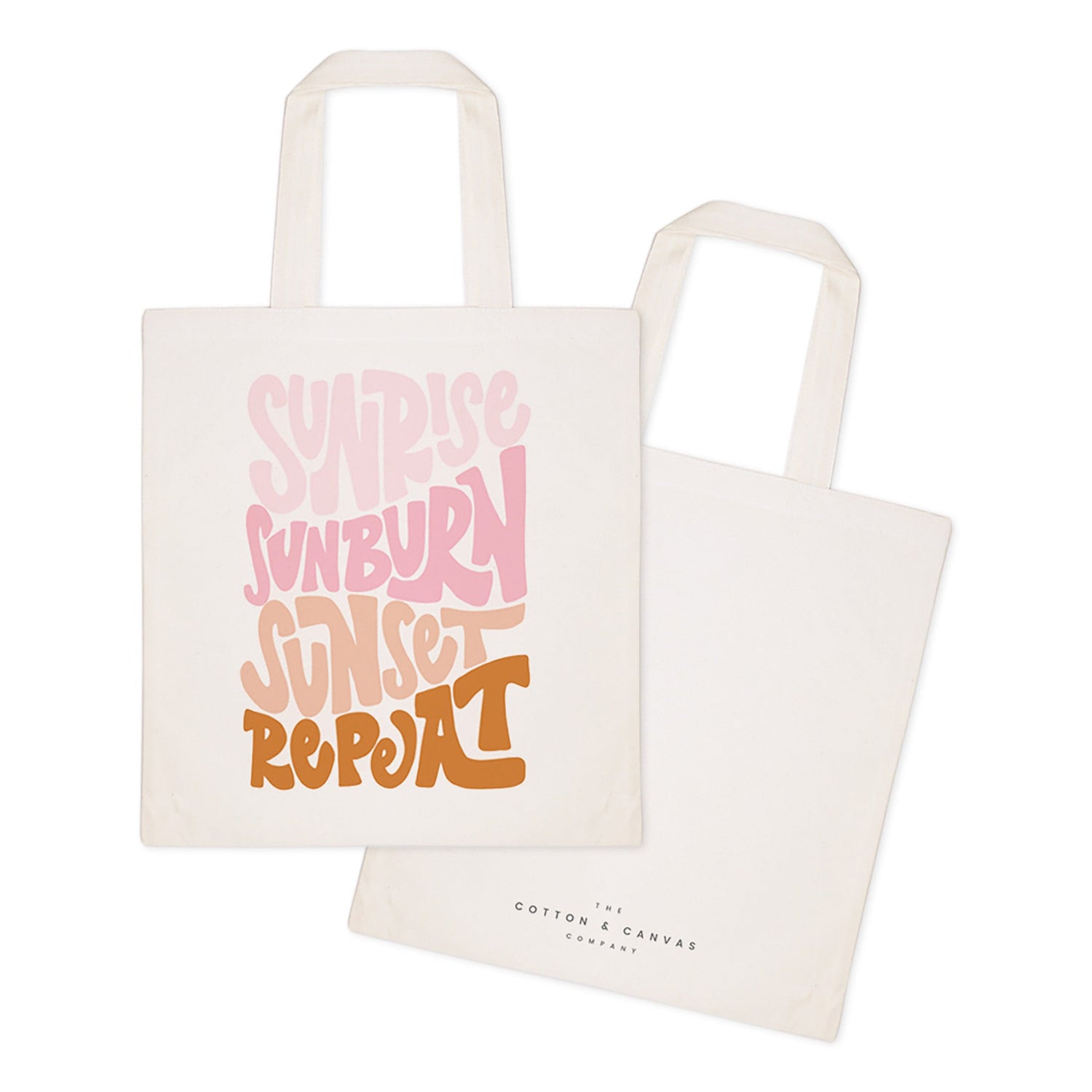 Sunrise Sunburn Sunset Repeat Cotton Canvas Tote Bag