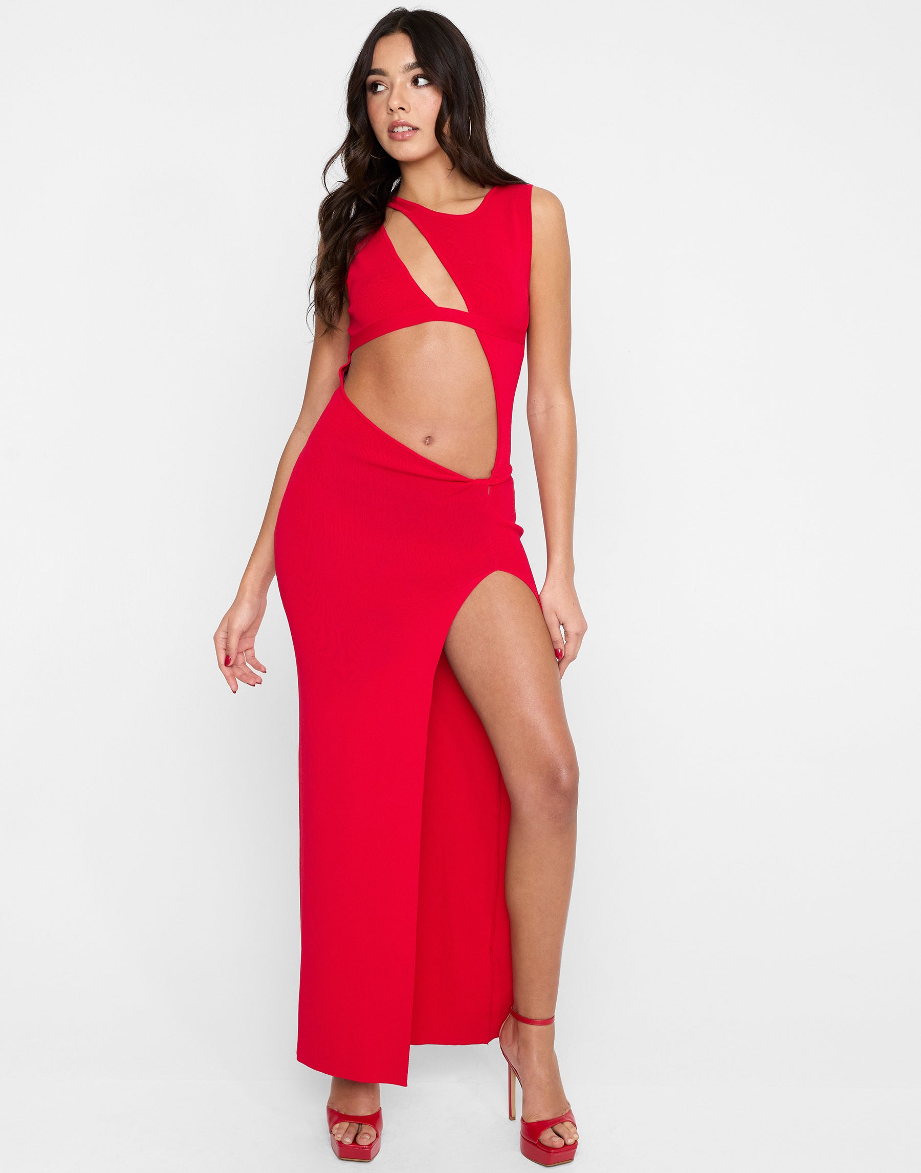 This Is It Maxi Dress in Red Beach Bunny Swimwear