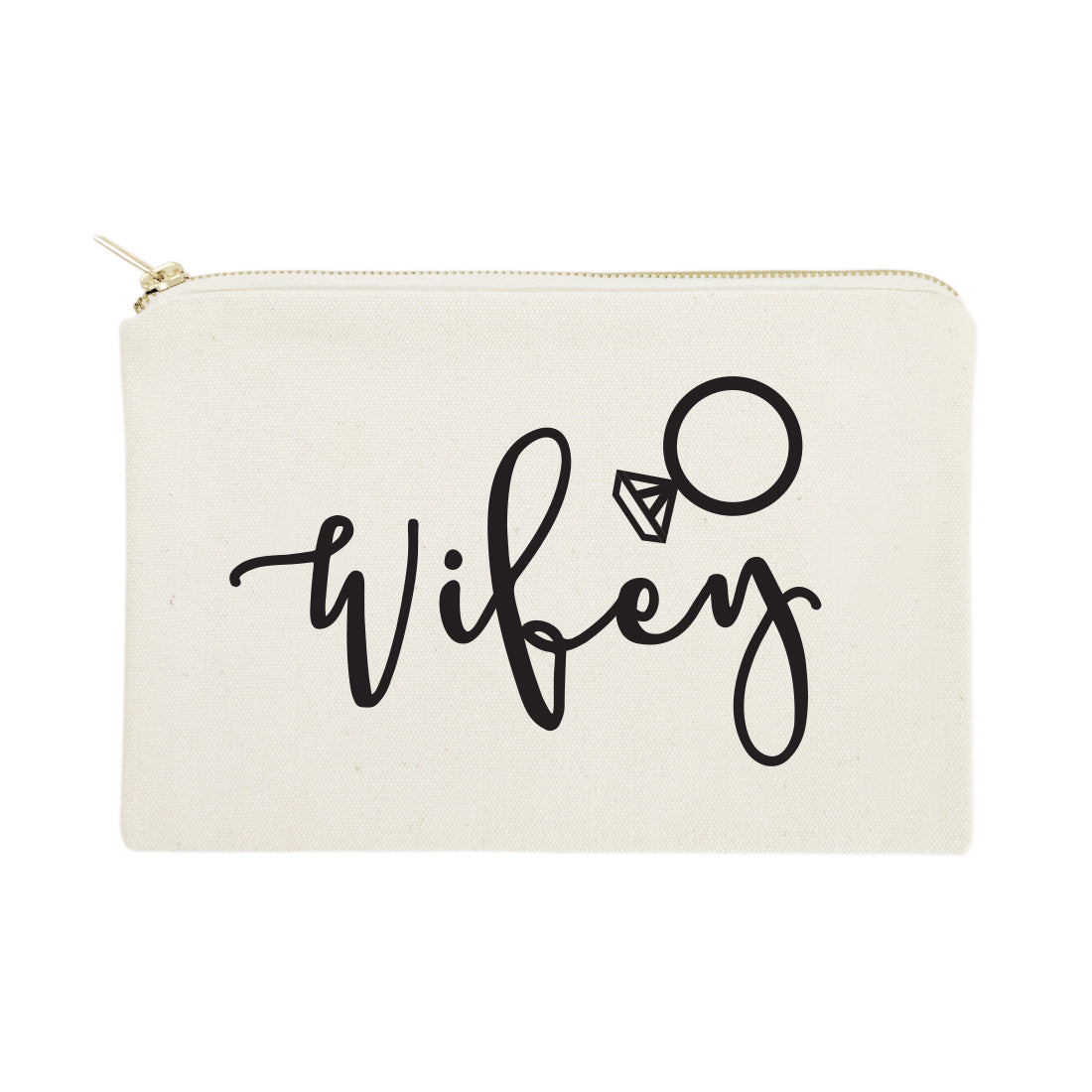 Wifey Cotton Canvas Cosmetic Bag