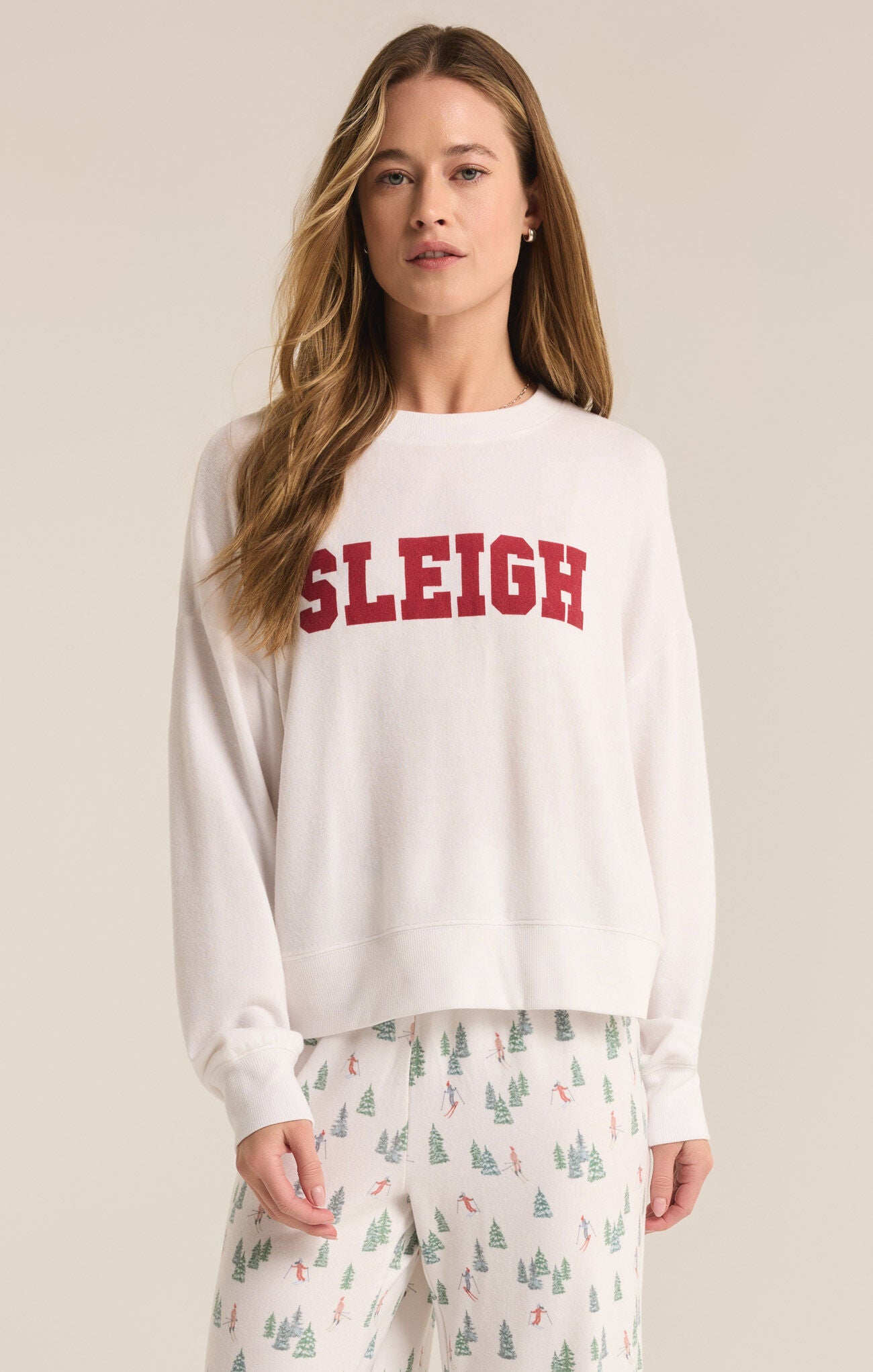 Sleigh Long Sleeve by Z Supply - White