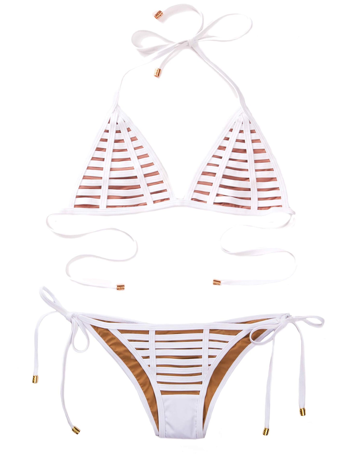 Hard Summer Tie Side Bikini Bottom in White | Beach Bunny | Beach Bunny  Swimwear